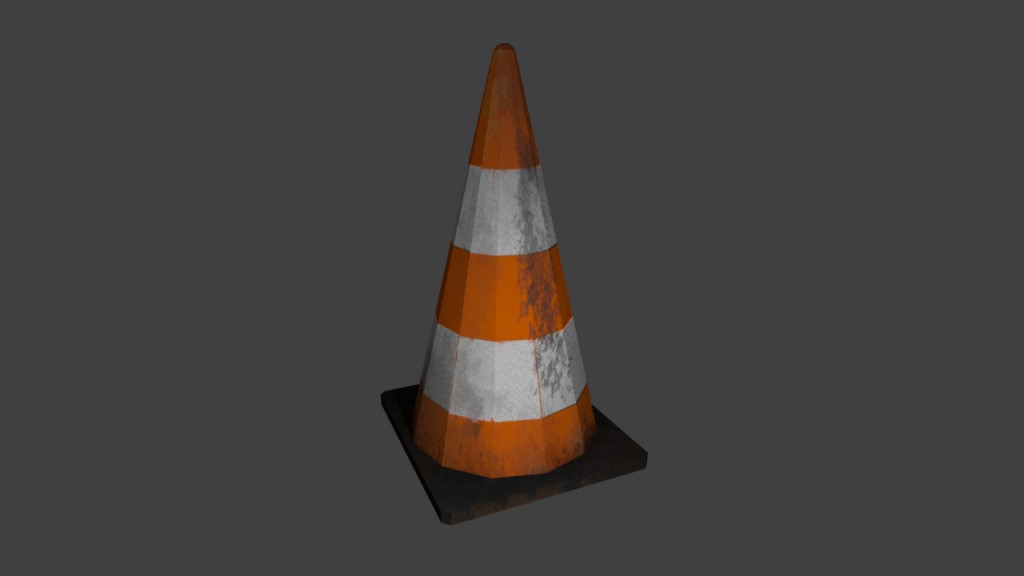 orange street cone preview image 1